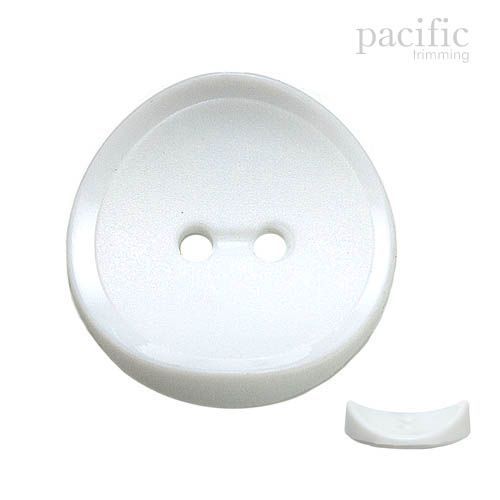 Round 2 Hole Concave Nylon Button 125114BA White