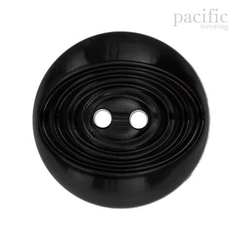 Round Textured 2 Hole Nylon Button 125123BA Black