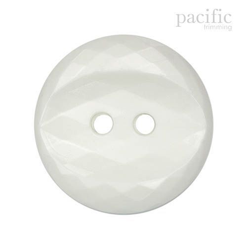 Round 2 Hole Nylon Button 125144BA White