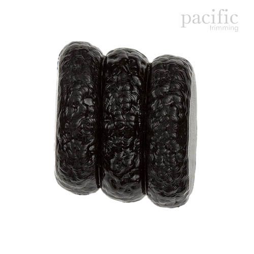 Textured Black Nylon Toggle Button 125777BA