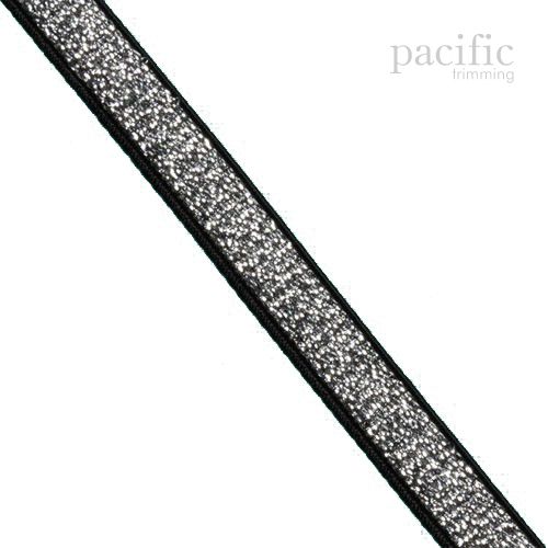 Metallic Elastic Band Black/Silver 2 Sizes