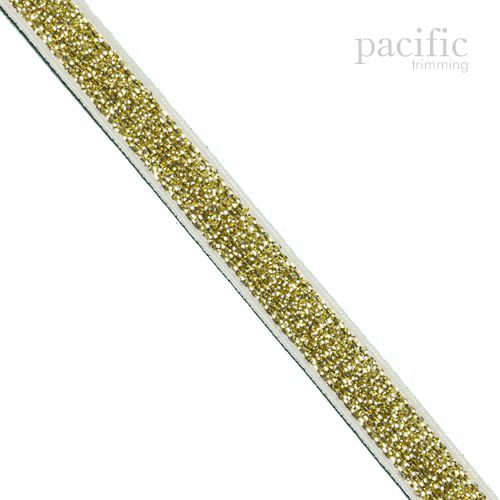 Metallic Elastic Band White/Gold 2 Sizes