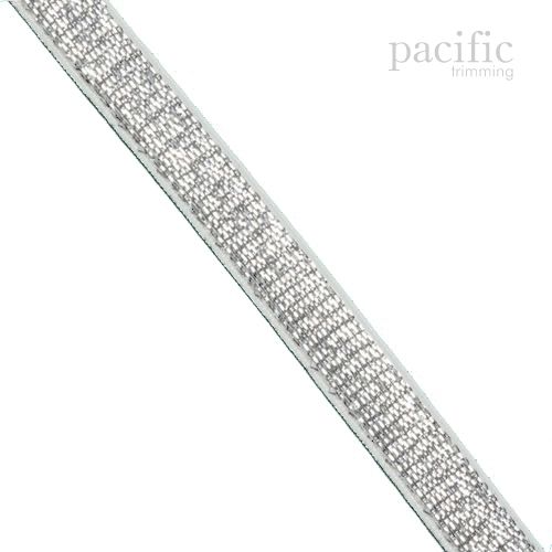 Metallic Elastic Band White/Silver 2 Sizes