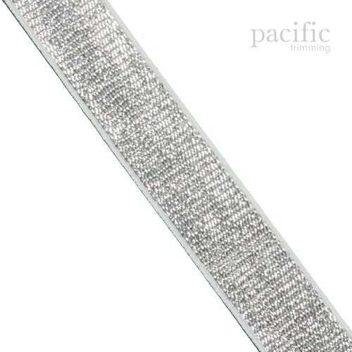 Metallic Elastic Band White/Silver 2 Sizes