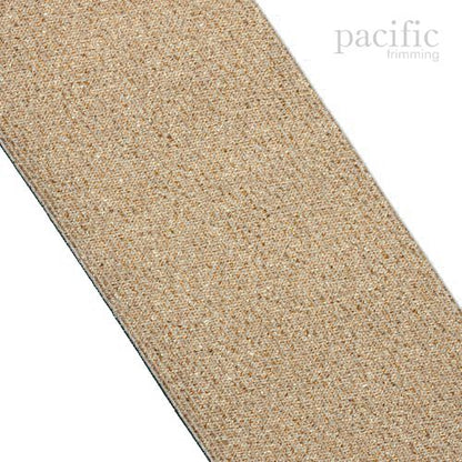Metallic Elastic Woven Band White/Gold Multiple Sizes