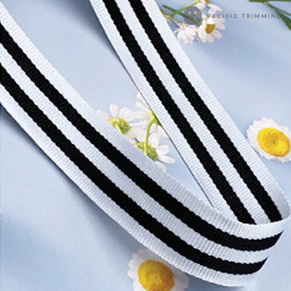 Striped Grosgrain Ribbon Flag Ribbon Multiple Colors and Sizes