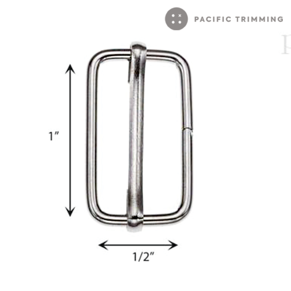 Metal Adjuster Slider Silver 2 Sizes