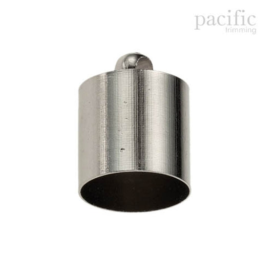 Metal Cord End with Loop Silver 4 sizes
