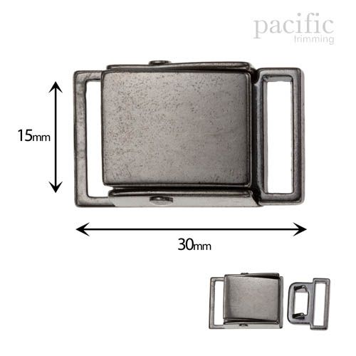 15mm Front Buckle Closure Gunmetal