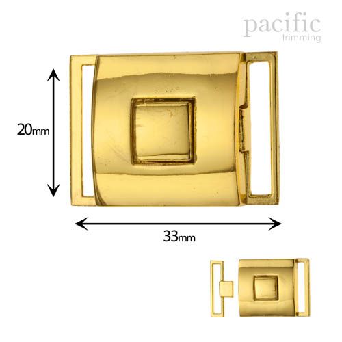 20mm Front Buckle Closure Gold