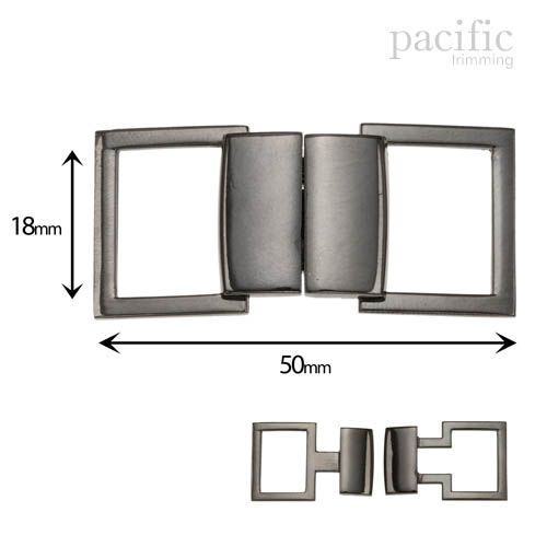 18mm Front Buckle Closure Gunmetal