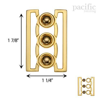 Front Buckle Closure Gold Multiple Sizes