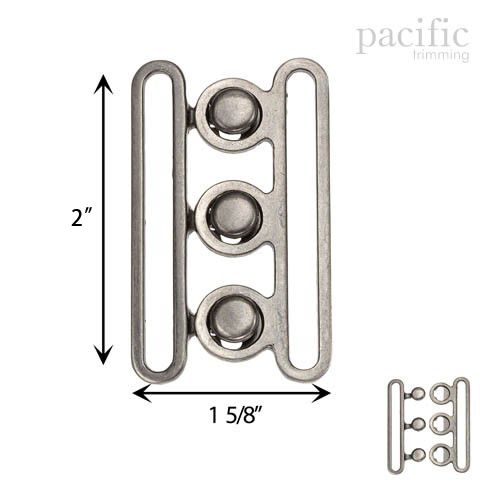 Front Buckle Closure Silver Multiple Sizes