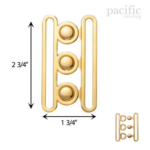 Front Buckle Closure Gold Multiple Sizes