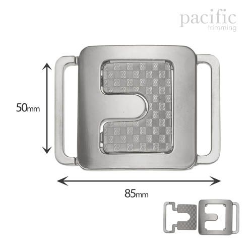 50mm Front Buckle Closure Silver