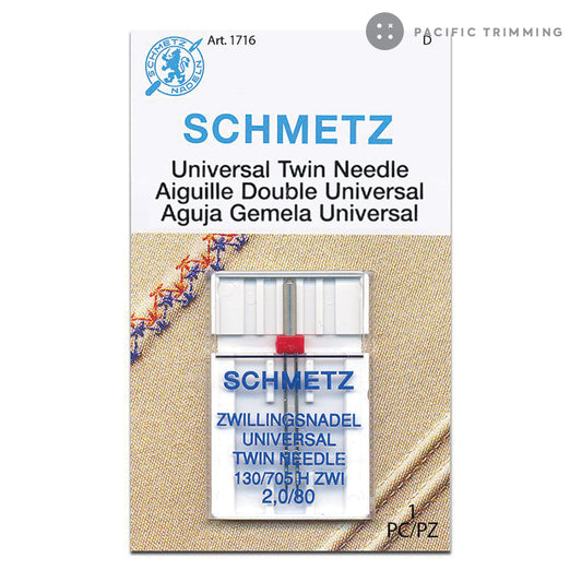 Schmetz Twin Universal Needle, Size 2.0/80