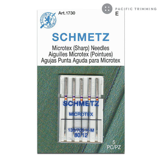 Schmetz Microtex (Sharp) Needles, Size 80/12