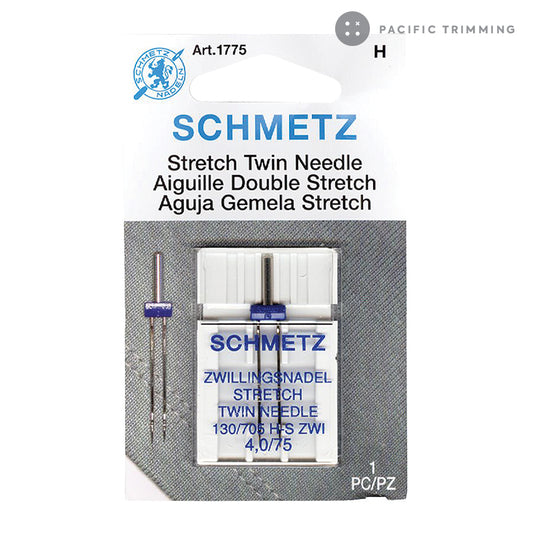 Schmetz Twin Stretch Needle, Size 4.0/75