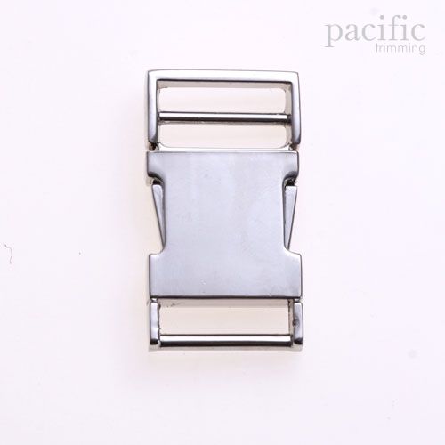 0.75 Inch Metal Side Release Buckle Silver