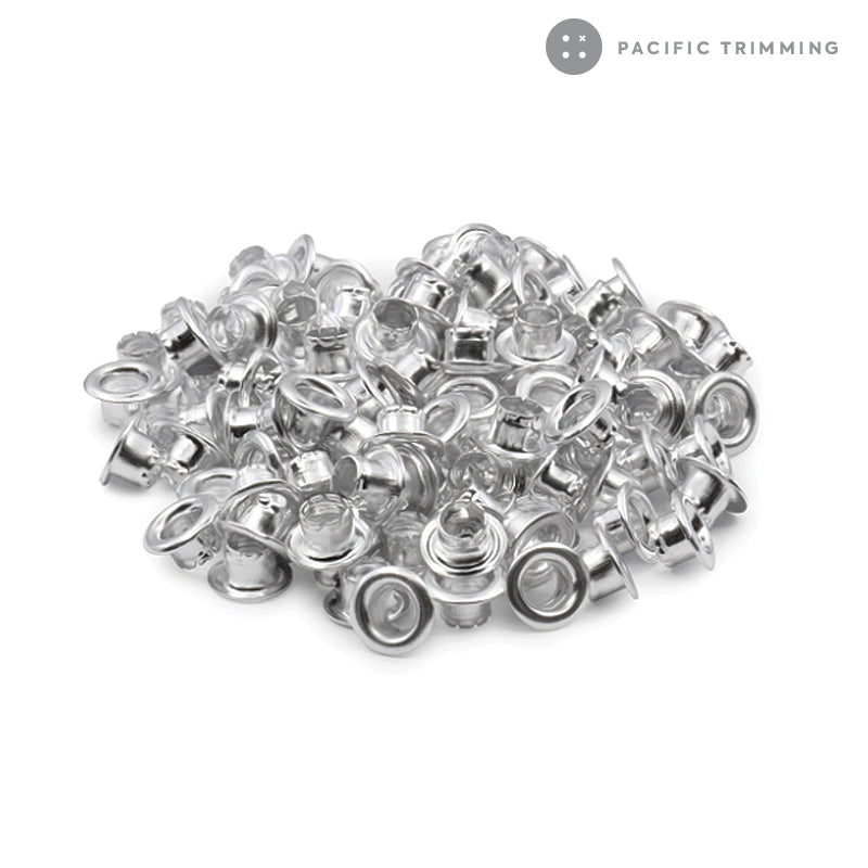 5/32" Eyelets Silver 100 pc