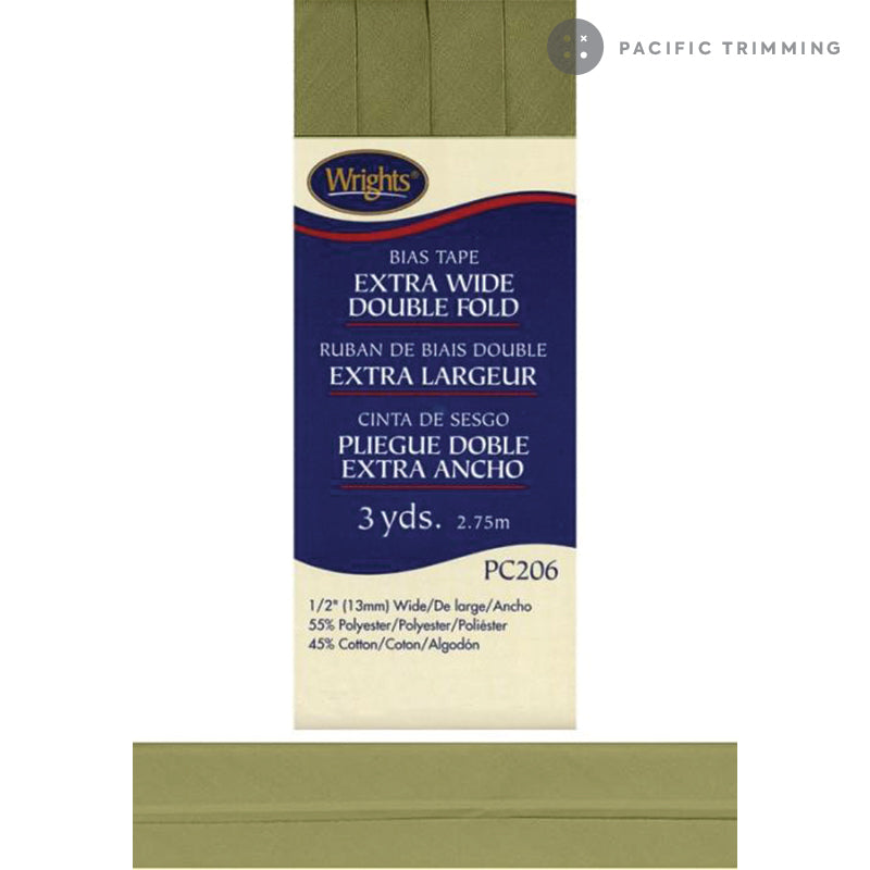 Wrights Double Fold Bias Tape 1/2" Leaf