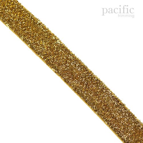 Metallic Velvet Ribbon 4 Sizes Yellow