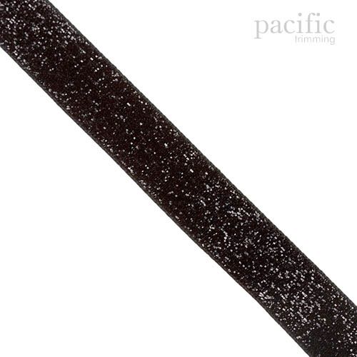 Metallic Velvet Ribbon 4 Sizes Black