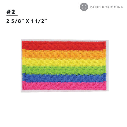 LGBT Pride Rainbow Embroidered Iron On Patches