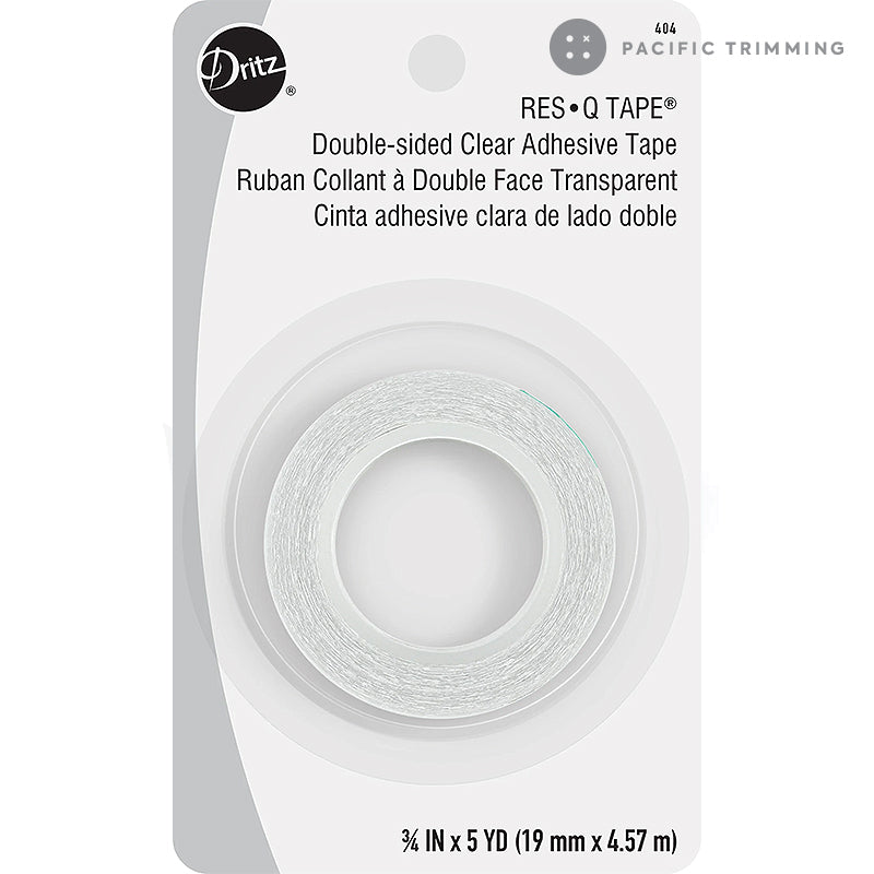 Dritz RES-Q-TAPE, DOUBLE-SIDED ADHESIVE TAPE, CLEAR, 5 YD