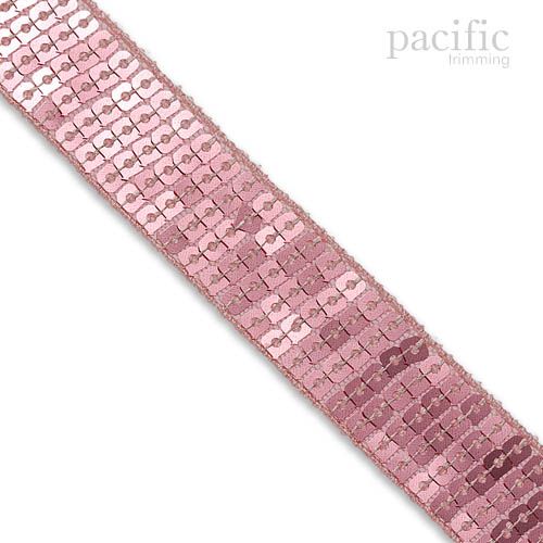 Square Sequin Trim Multiple Sizes Pink