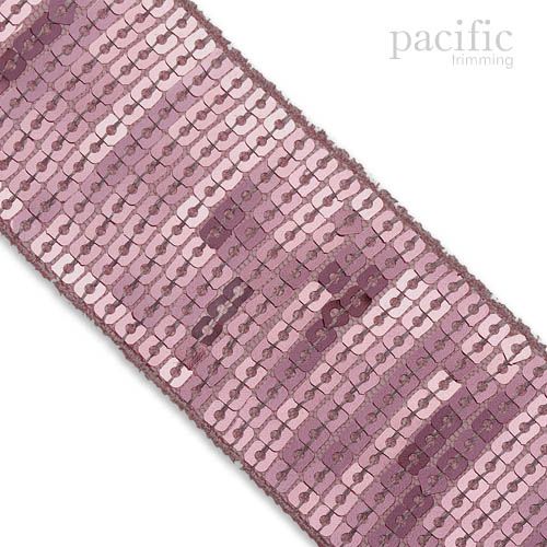 Square Sequin Trim Multiple Sizes Rose Pink