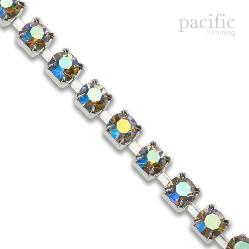 Rhinestone Chain Nickel Base AB Crystal Stone