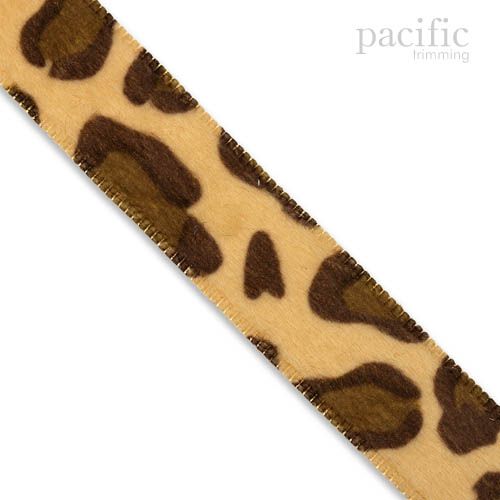 0.88 Inch Animal Printed Trim Beige/Brown