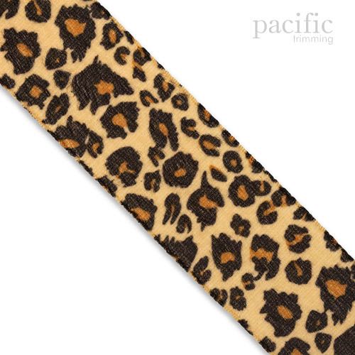 42mm Leopard Printed Trim Camel Brown