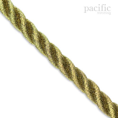 4mm Fine Shiny Gold Metallic Twisted Cord