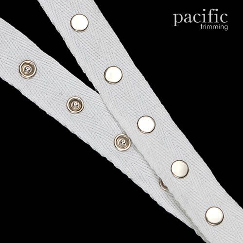 0.75 Inch Cotton Snap Tape 350047TA White