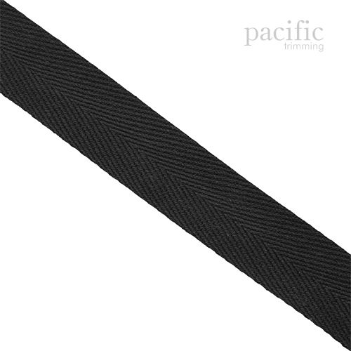 1 Inch Cotton Webbing Black