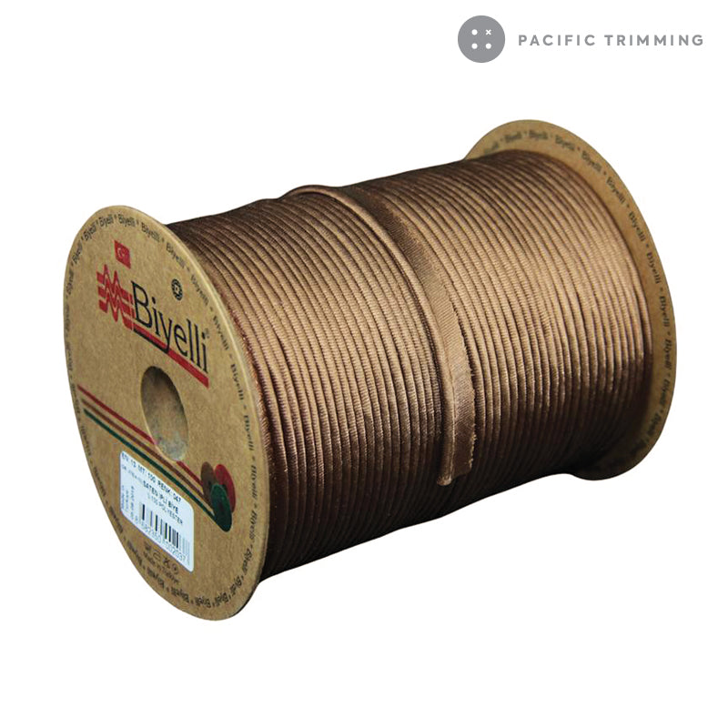 Biyelli 1/2" Satin Piping Tape Brown