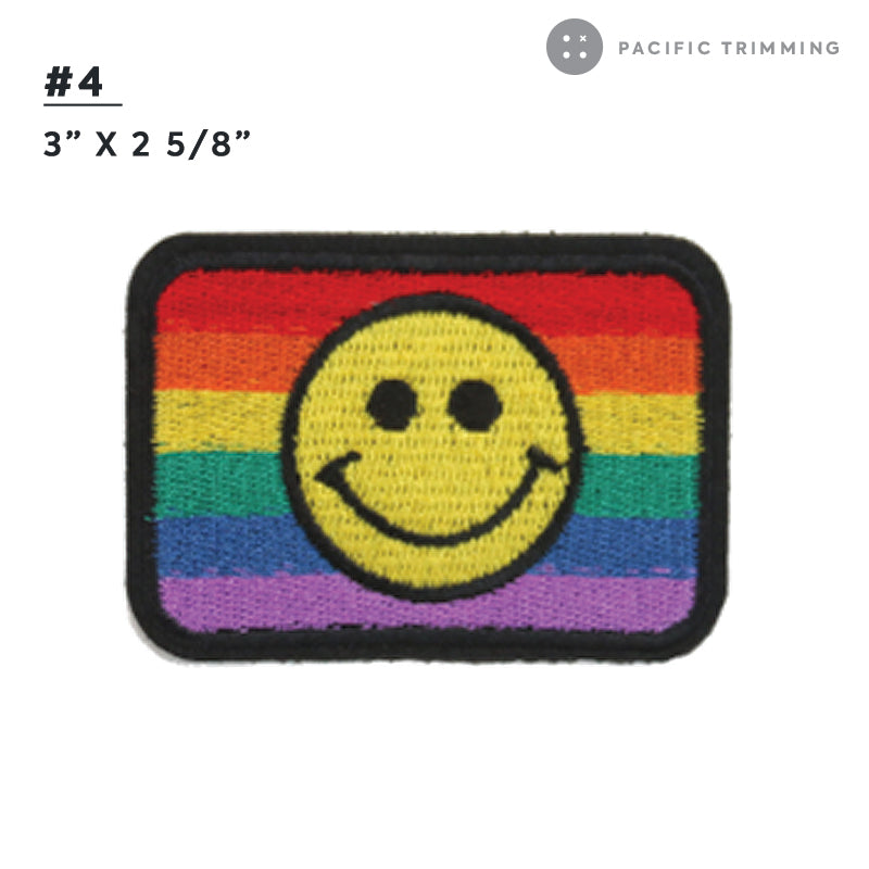 LGBT Pride Rainbow Embroidered Iron On Patches