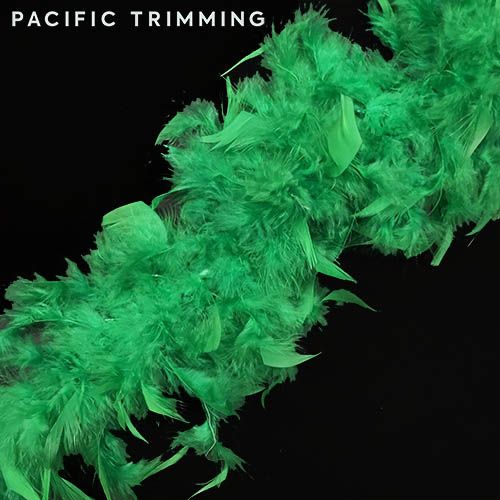 Chandelle Boa Feather Trim Green