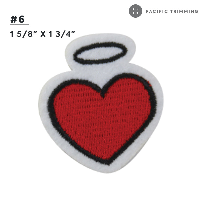 Heart Love Embroidered Iron On Patches