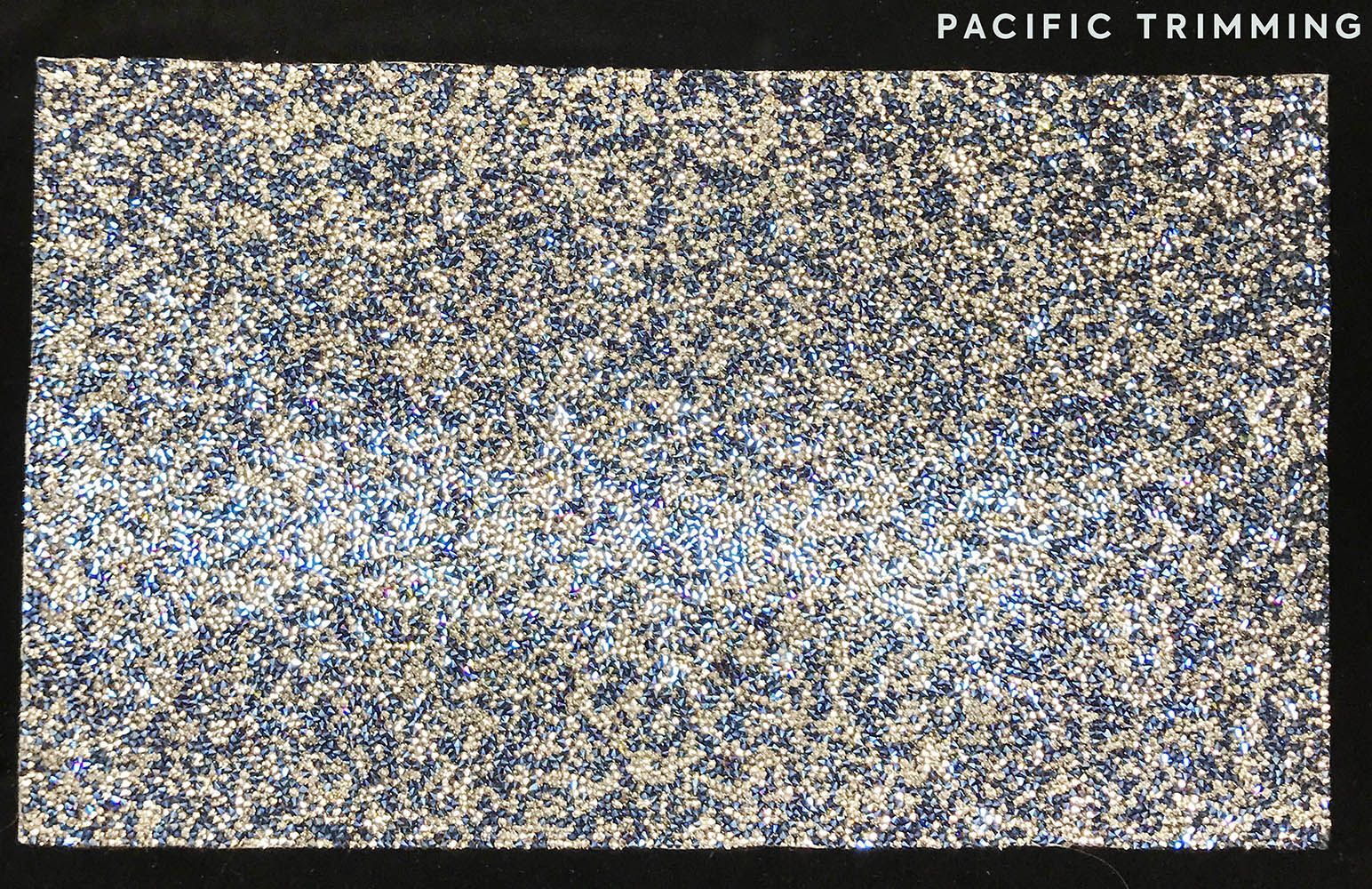 9.25 Inch Rhinestone Sheet Blue/Ivory/Gray