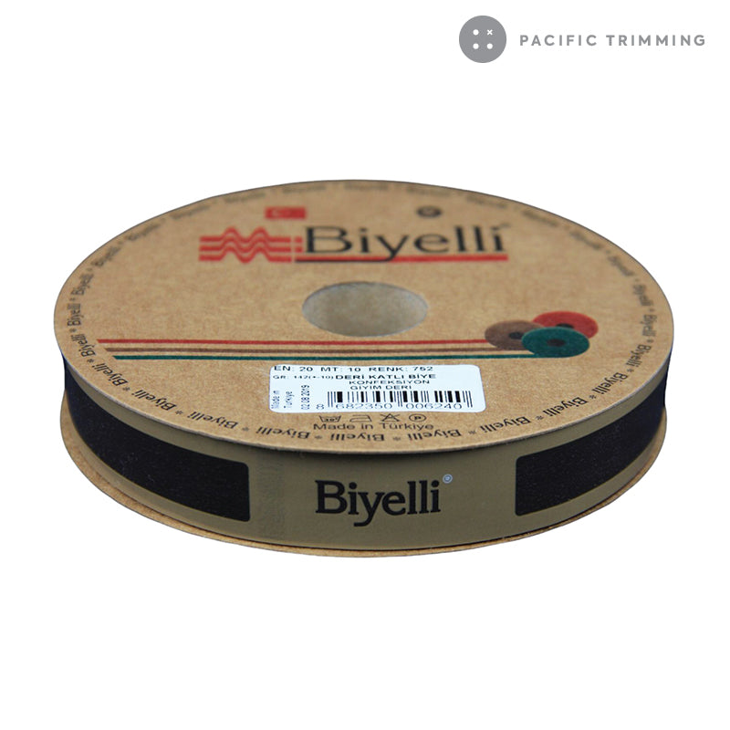 Biyelli 3/4" Leather Bias Tape Brown