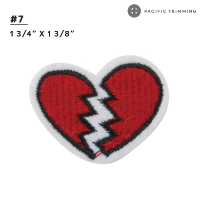 Heart Love Embroidered Iron On Patches