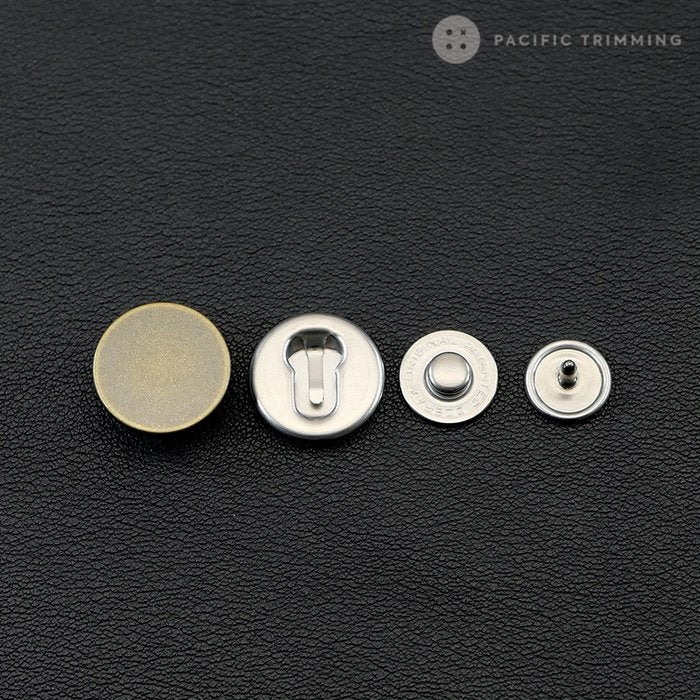 Cobrax Tra In Snap Fastener Button Antique Brass