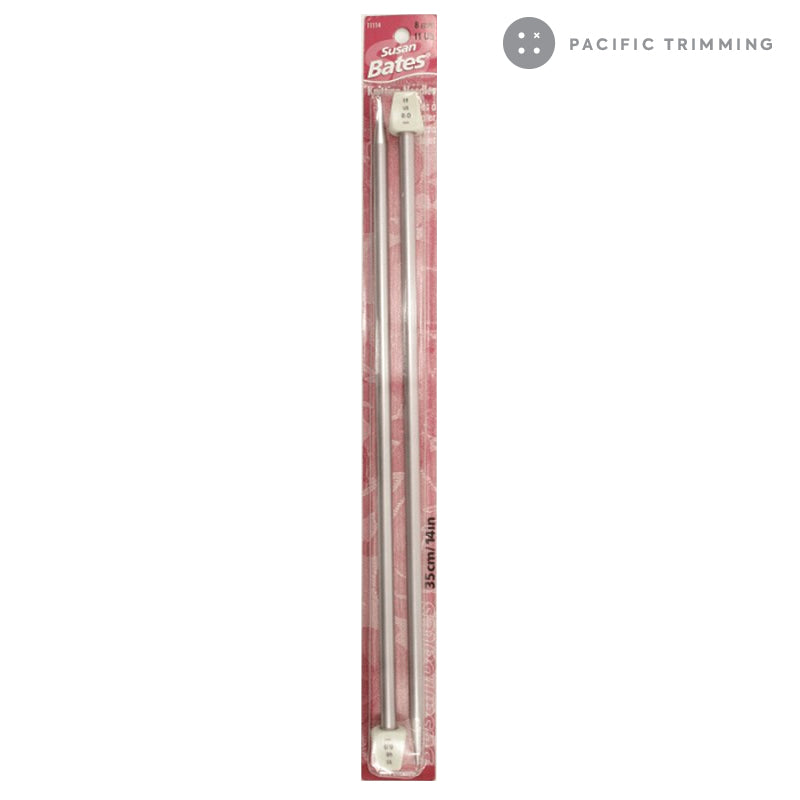 Susan Bates 14" Aluminum Single Point Knitting Needles Multiple Sizes