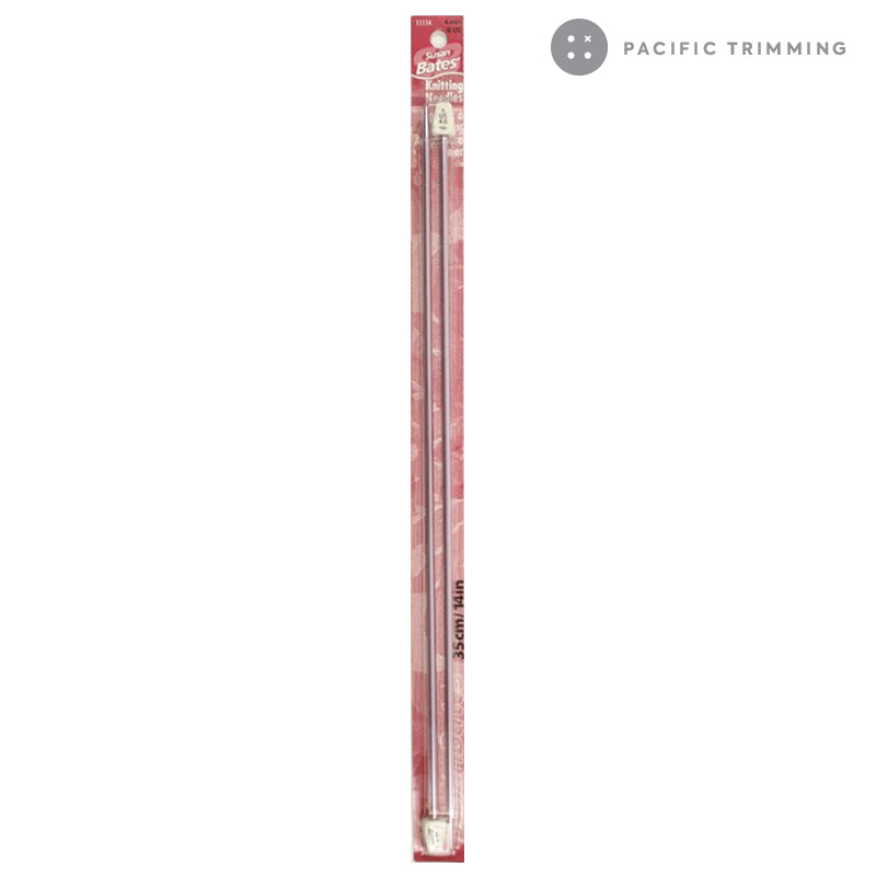 Susan Bates 14" Aluminum Single Point Knitting Needles Multiple Sizes