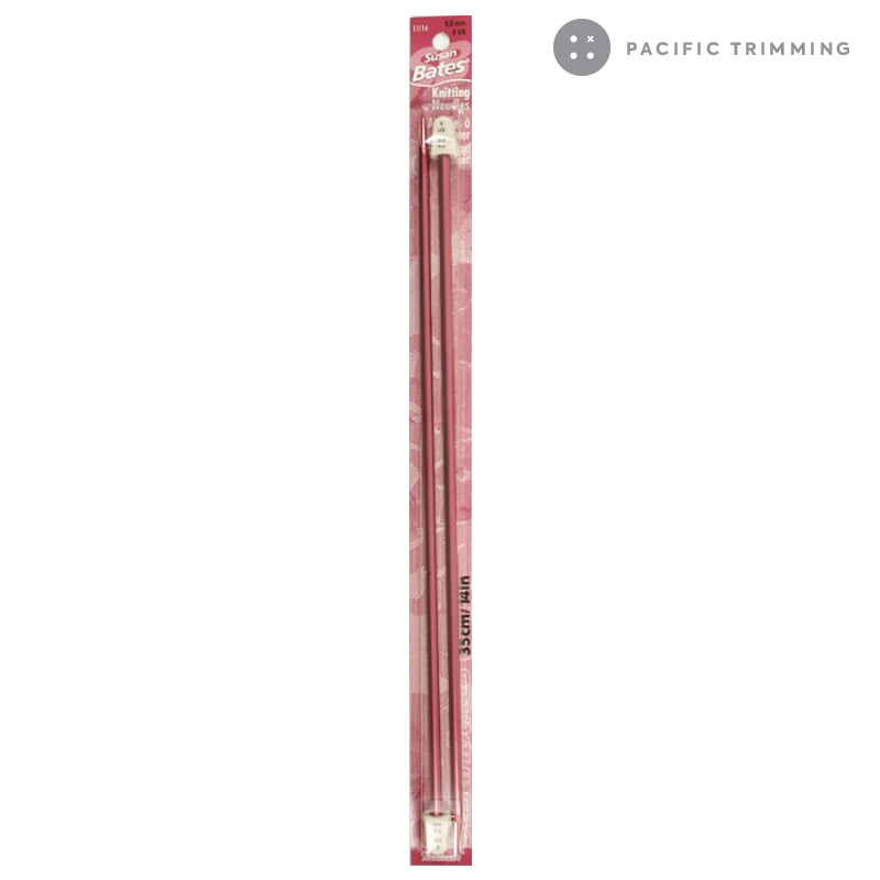 Susan Bates 14" Aluminum Single Point Knitting Needles Multiple Sizes