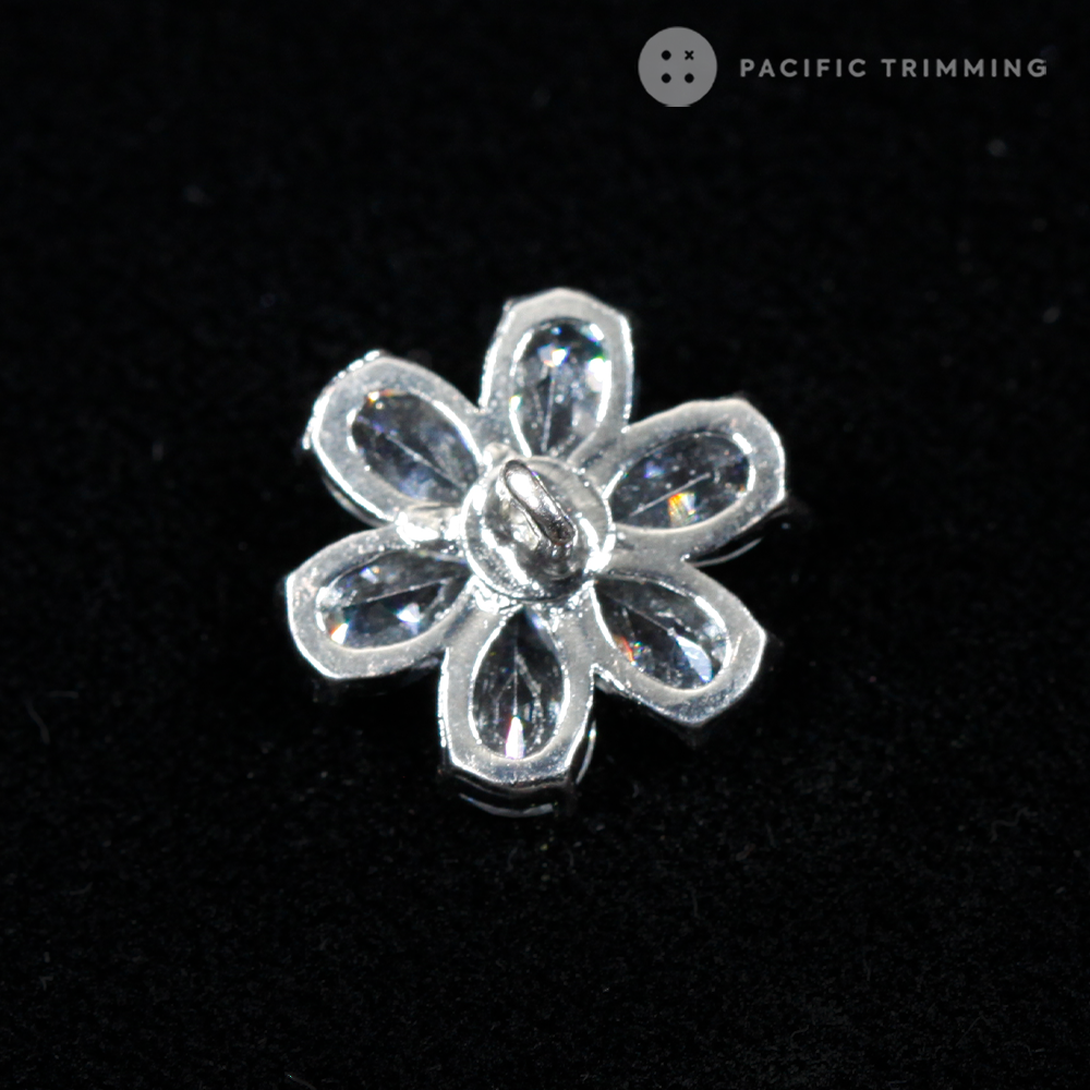 Flower Shank Rhinestone Button BU090035