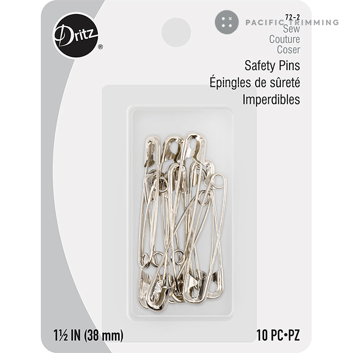 Dritz 1 1/2 Inch Safety Pins - 10pc